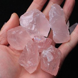 TEAMWILL 0.22lb Pink Rose Quartz Natural Raw Rough Crystal Mineral Specimen Rock