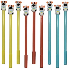 Maydahui 27 PCS Dog Gel Pen Cute Cartoon 3D Animal Pens Seated Pet Gawk Dogs Black Ink Bow Tie Design for Party Home School