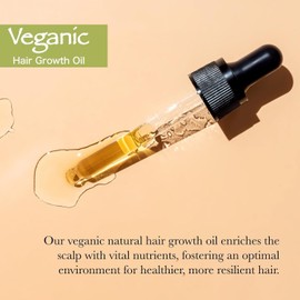 Veganic Aceite Natural para Crecimiento Capilar, con Café Verde, Aceite de Argán, Coco y Romero, Antifrizz, 60ml
