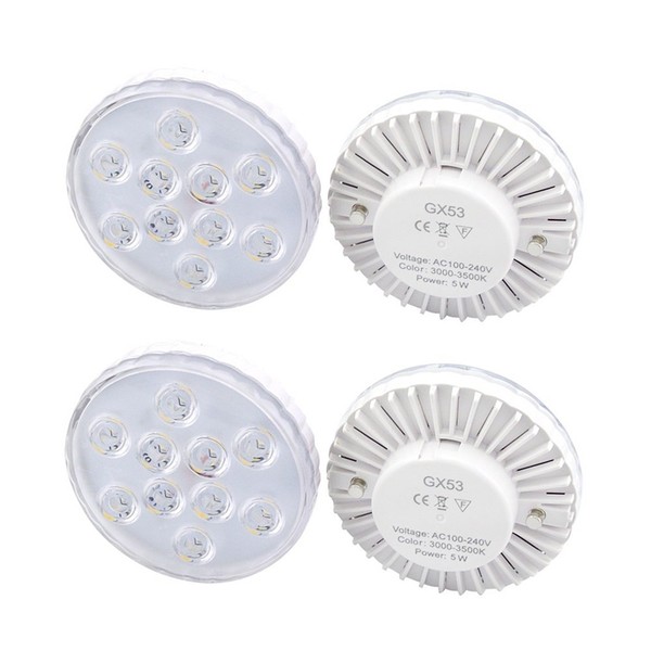 Bonlux LED Gx53 Under Cabinet Lights 5 Watts Warm White LED Gx53 Puck Light for Cabinet, Showcase, Exhibition, Shop Showroom Lighting(Pack of 4)