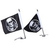 Trunk Lid Flagpole Mount Kit with Skull Flag L R