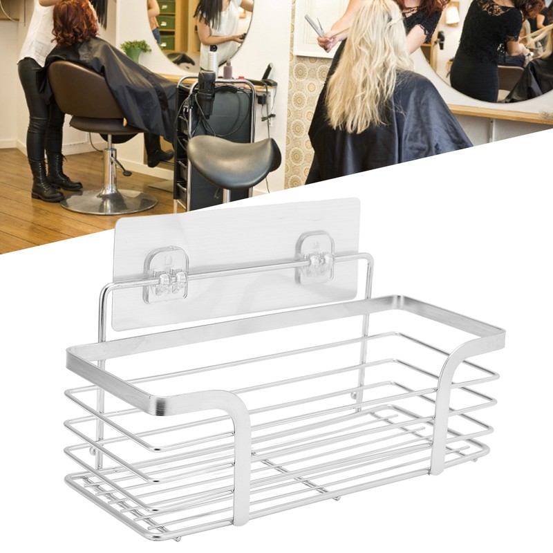 Hair Dryer Holder Stainless Steel Wall Mounted Bathroom Storage Rack