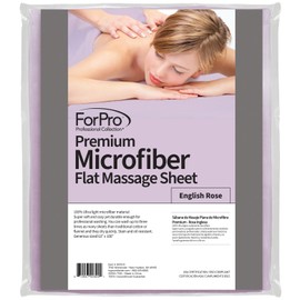 ForPro Premium Microfiber Flat Sheet, English Rose, Ultra-Light, Stain and Wrinkle-Resistant, for Massage and Spa Tables, 63" W x 100" L