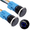DMWD 2PCS 19MM Momentary Push Button Switch 12V-24V Ring LED