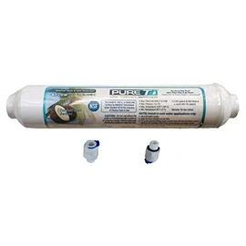 Inline Granulated Activated Carbon Filter 10" with 3/8" Adapters