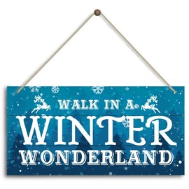 Christmas Door Sign Decor, Not a Creature was Stirring, not Even a Mouse, Winter Seasonal Christmas Wall Art Hanging Wooden Sign Merry Xmas Holiday Decorations for Home Outside Indoor