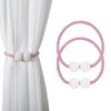 Magnetic Curtain Tie Backs, 2PCS Magnetic Clips Rope Holders for