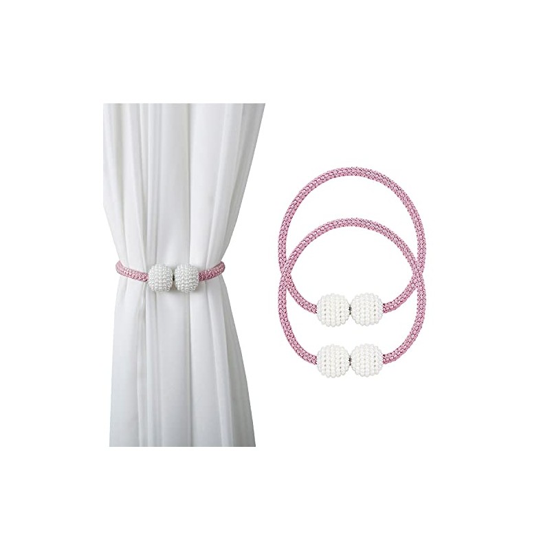 Magnetic Curtain Tie Backs, 2PCS Magnetic Clips Rope Holders for