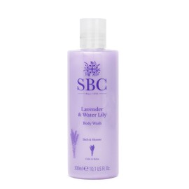SBC Skincare Lavender & Water Lily Body Wash - 300ml | Cleansing Shower Gel For The Family | Vegan Friendly Body Wash | Relaxing Lavender Oil Shower Gel