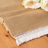 Gold Coffee Table Runners With Macrame Lace Boho Decor (13x64