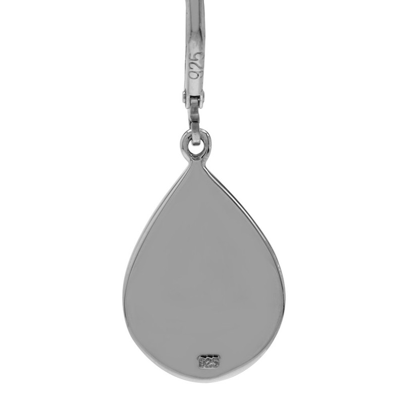 Silvershake Blue and White Enamel 925 Sterling Silver Evil Eye