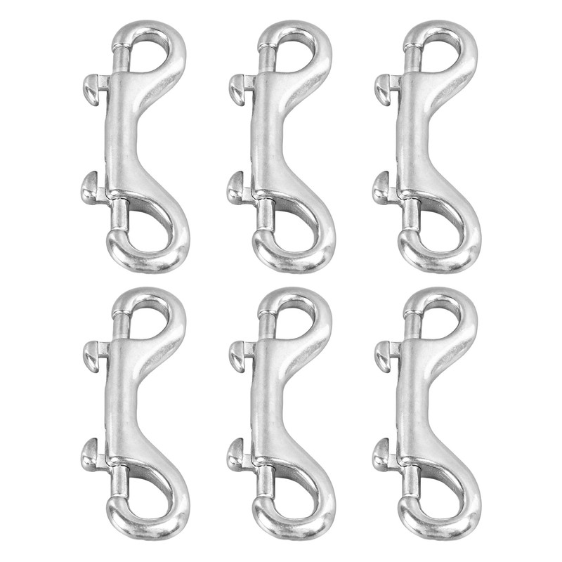 6Pcs Double End Snap Hook Stainless Steel Multifunctional Double Ended