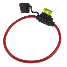 RKURCK 1 PCS 12V 10 Gauge Inline Fuse Holder with 20 AMP ATC Blade Fuses,Tinned Copper Wire Fuse Holder for Car Truck Boat Motorcycle