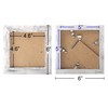 TOFOREVO 5x5 Picture Frames Set of 6 Distressed White Wood