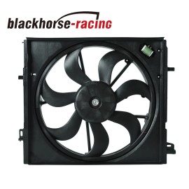 BLACKHORSE-RACING Radiator Cooling Fan Assembly For 2017-2019 Nissan Rogue Sport 2.0L 214816MA0A