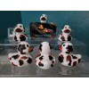 Approx 2"- Black and Brown Cow Print Rubber Ducks (#6)