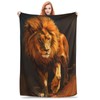 Bidesk Lion Blanket Soft Cozy Flannel Throw, Warm Lightweight Fuzzy
