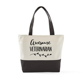 CafePress Veterinarian Vet Gift Canvas Tote Top Zipper Closure