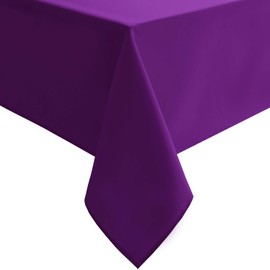 Hiasan Waterproof Tablecloth Rectangle - Washable Fabric Table Cloth for Dining Room Kitchen Birthday Party and Outdoor Use, Royal Purple, 54 x 80 Inch