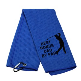 Step Dad Golf Towel Embroidered Golf Towel Gift Golf Father Gift Golf Towel Gift Best Bonus Dad by Par Golf Towel (Best Bonus Dad T)