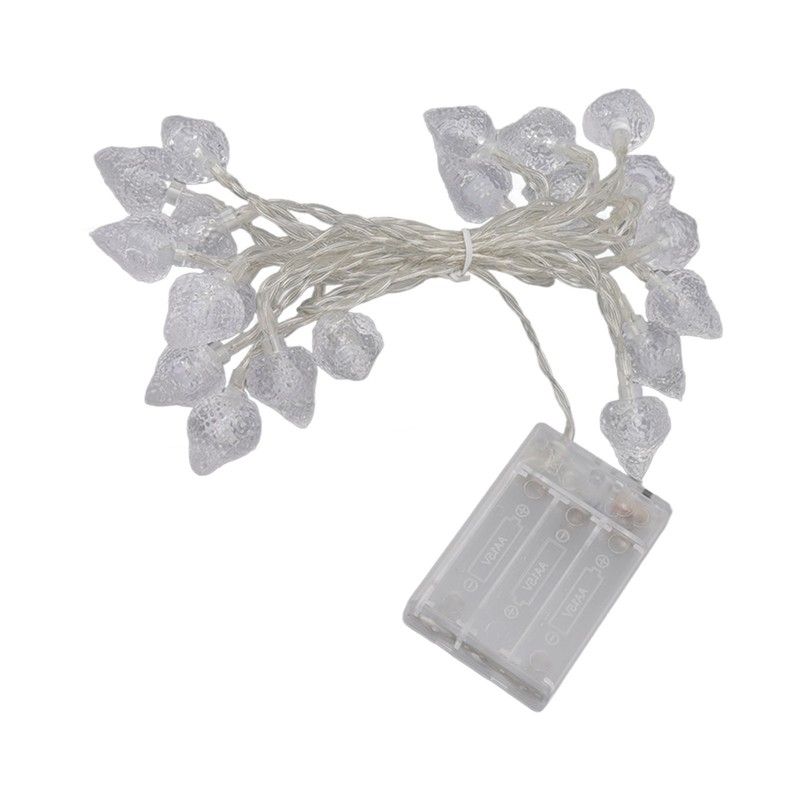 20 LEDs Christmas Lights Outdoor Strawberry Fairy String Lights Battery