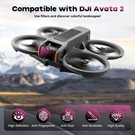 MINGVEN Avata 2 ND Filters, UV + CPL + ND Filters Set Camera Lens for DJI Avata 2 Drone Accessories - 6 Pack (CPL, UV, ND8, ND16, ND32, ND64)