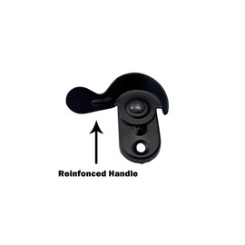 QCAA Steel Window Sash Lock, CTC 2", Matte Black, 12 Pack, Made in Taiwan