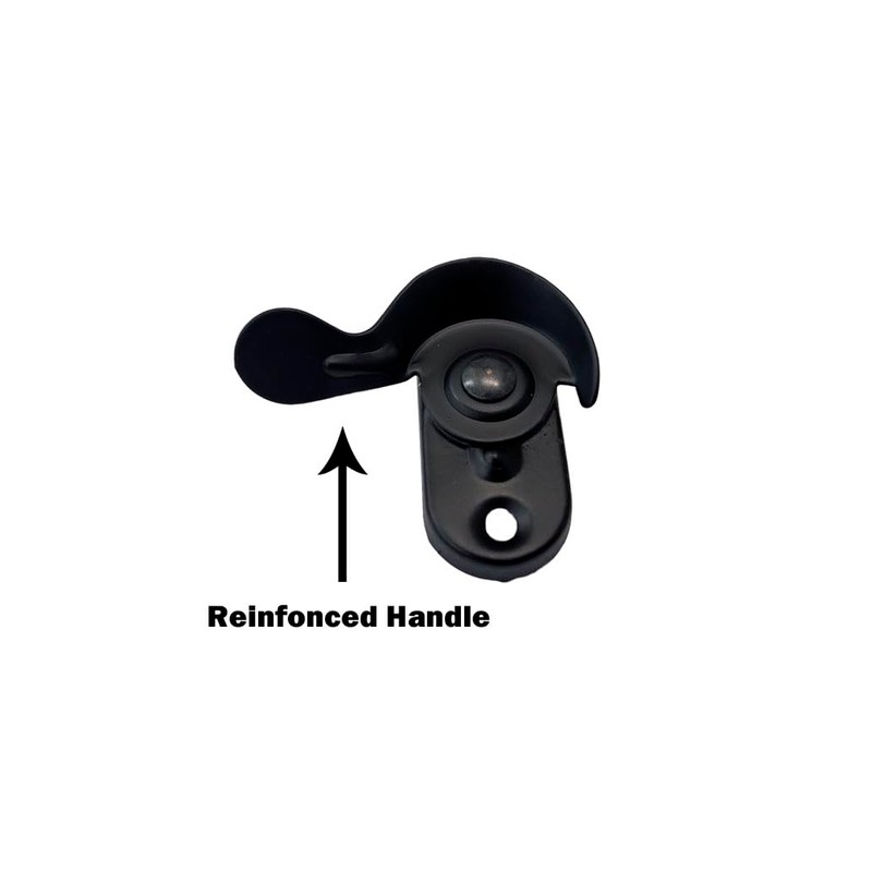 QCAA Steel Window Sash Lock, CTC 2", Matte Black, 12