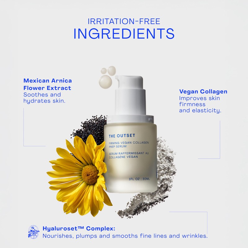 The Outset Firming Vegan Collagen Prep Serum - Gentle, Fragrance