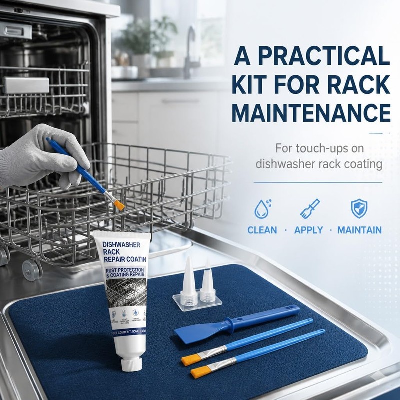 Dishwasher Rack Repair Coating, Gray Vinyl Rust Touch Up Paint