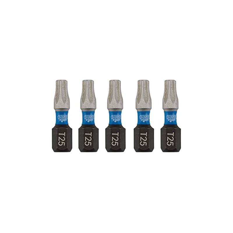 Draper 05494 TX-Star Impact Screwdriver Bits, T25 x 25mm (Pack