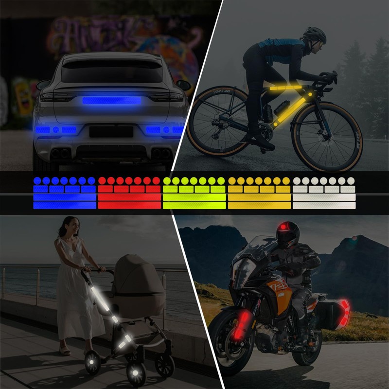 EULAPGOE Pack of 65 Reflective Stickers, Reflective Stickers for Night
