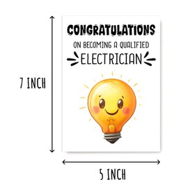 Congratulations On Becoming A Qualified Electrician Card - Electrician Graduation Card - Congratulations Grad Card - Cute Electrician Card