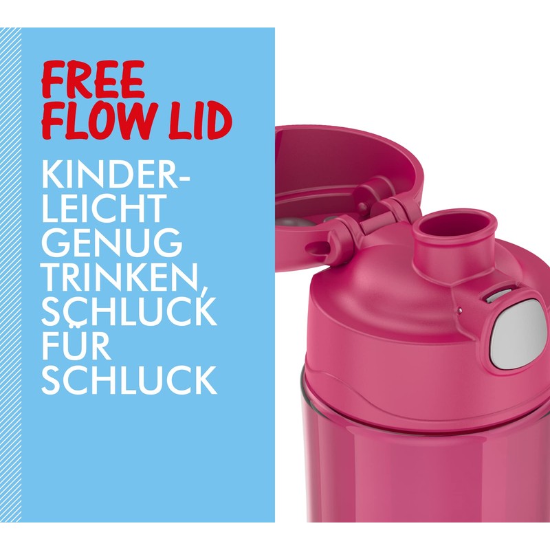 Thermos Kids Funtainer Tritan Bottle, Pink, Children's Drinking Bottle Made