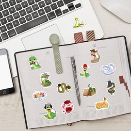 100 Pcs Snake Stickers for Kids Teens Adults Boys Girls Gift,Stickers Pack for Laptop,Skateboard,Luggage,Car,Bike, Cup,Computer,Water Bottle Decor,Snake Vinyl Waterproof Sticker Decals