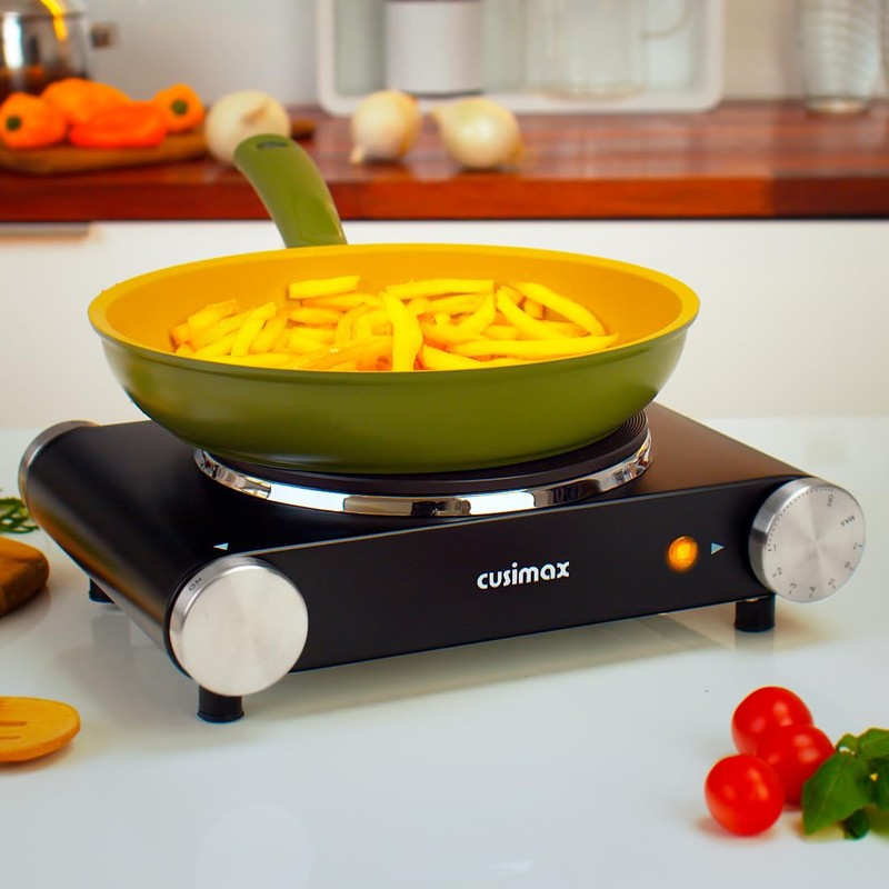 CUSIMAX Electric Burner Hot Plate for Cooking Cast Iron hot