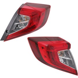 For 2016-2018 Honda Civic Pair Rear Tail Lights Driver and Passenger Side Sedan HO2804110 HO2805110 | 33550TBAA01 33500TBAA01