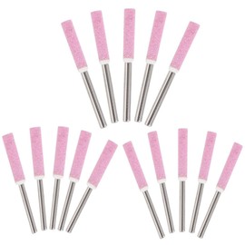 KEWAYO 15 Piece Drill Bit for Grinding Diamond Whetstone Cylindrical Chainsaw Grinding Head Polishing Bit Shank 0.16 inch (4.0 mm) / 0.19 inch (4.8 mm) / 0.2 inch (5.5 mm)