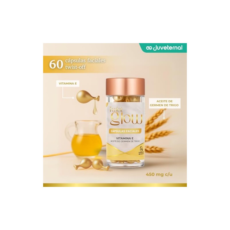 Cápsulas Faciales con Vitamina E y Germen de Trigo, 60