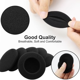 6 Stück Kopfhörerpolster Ohrpolster Schaumstoff 55 mm Ersatz Ohrpolster, Schwarze Ersatz Ohrpolster, Kopfhörer Pad, Ohrpolster, Schwamm Ohrpolster, Kopfhörer Abdeckungen für verschiedene Kopfhörer