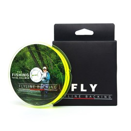 Raprance Braided Fly Backing Line Fly Fishing Dacron Line for Trout(Fluo Yellow 20lb 300yd)
