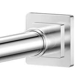 Shower Curtain Rod Square End 32"-68" Stainless Steel Shower Rods No Drilling for Bathroom Shower Stall RV Closet