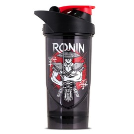 Shieldmixer Hero Pro Classic Shaker Ronin - BPA-Free - Gym Accessories - Protein Shaker - Fitness Drinking Bottle - Black - 700 ml