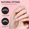 AILLSA Gel Nail Kit Short Almond Nail Tips 240pcs with