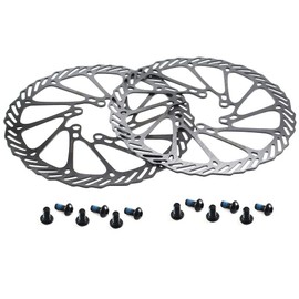 PLATTBK Bicycle Brake Disc 160 mm/180 mm/203 mm Disc Brake, Pack of 2 MTB Discs with 12 Screws for Most Road Bikes BMX