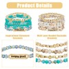 UNICRAFTALE 12Pcs Beaded Stackable Bracelets Verse Friendship Brave Inspirational Bracelets