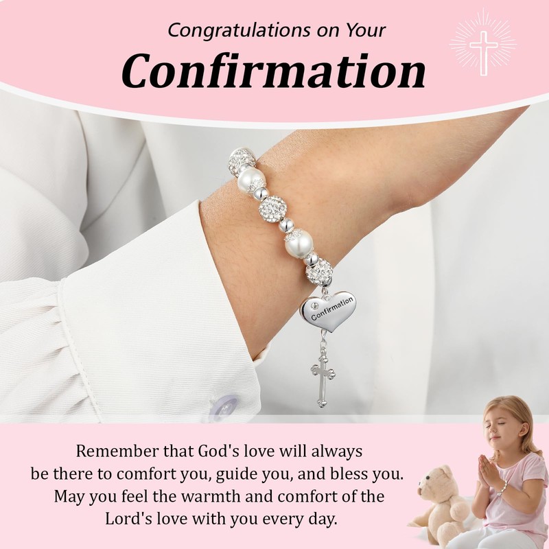 Lydow Confirmation Gifts for Teen Girls Catholic Gift Bracelet Religious