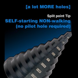 SHARPTOOL 1/4 to 2 Inches M2 HSS Step Drill Bit, Large Unibit for Cutting Holes on Stainless Steel, Metal, Wood & Plastic (2")