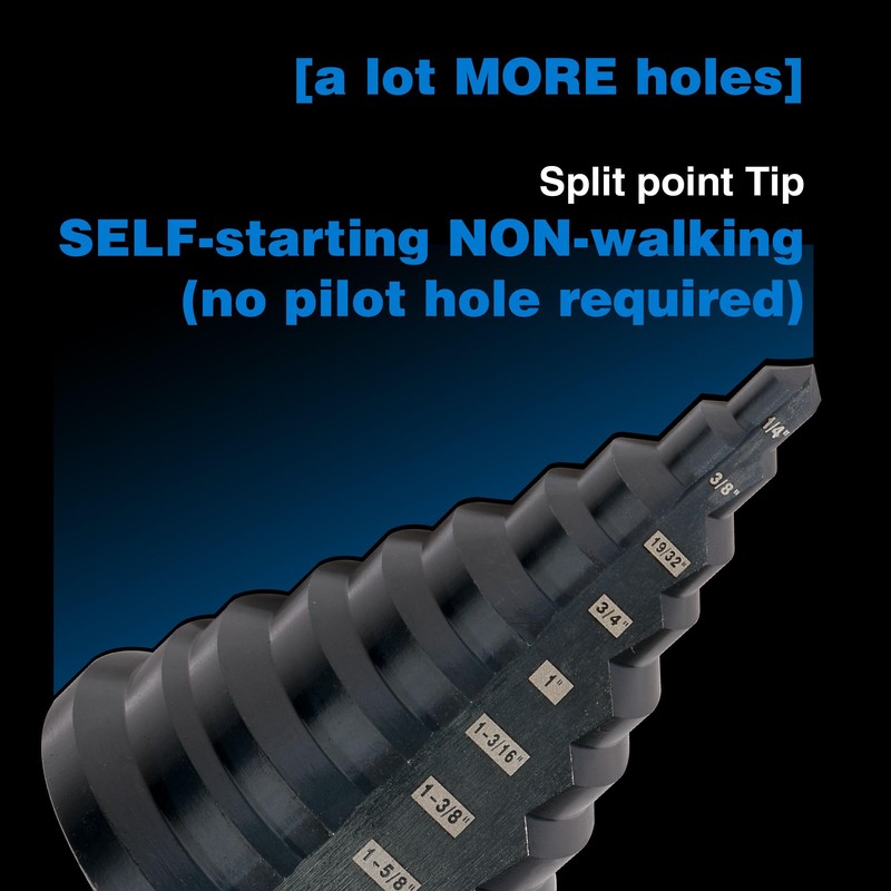 SHARPTOOL 1/4 to 2 Inches M2 HSS Step Drill Bit,