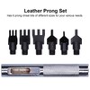 Leather Prong Set Metal Interchangeable Flat Chisel Bit Hole Punch